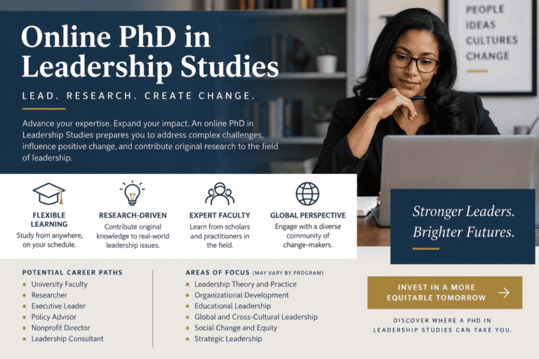 online PhD in leadership studies