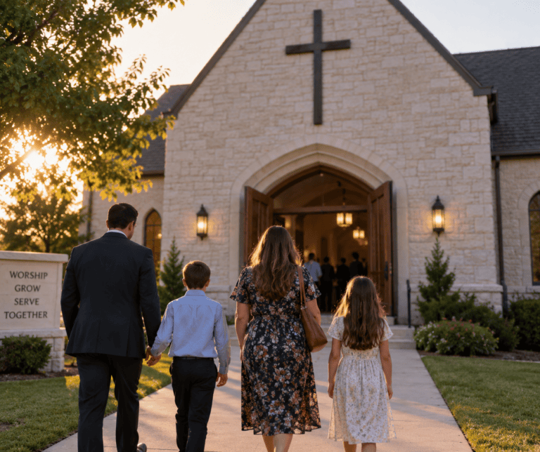 going to church