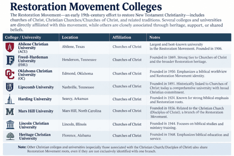 Restoration Movement colleges