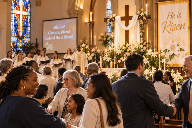 Christian community at Easter