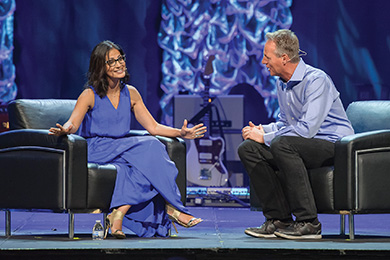 Jeff Vines interviews Naomi Zacharias during the closing session of the 2016 NACC.