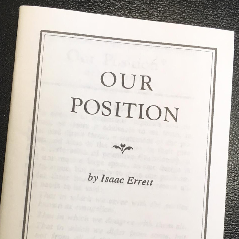 ‘Our Position’ Revisited