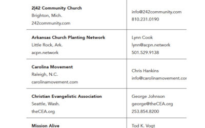 A Listing of Church-Planting Organizations