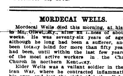 1901 Obituary: ‘Good Old Bro. Wells’