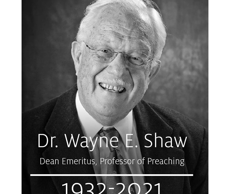 Services Friday for Wayne Shaw, 89 (Plus News Briefs)