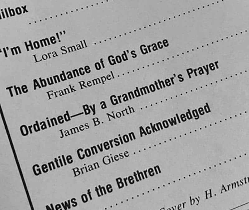 Throwback Thursday: Ordained by a Grandmother’s Prayer (1978)