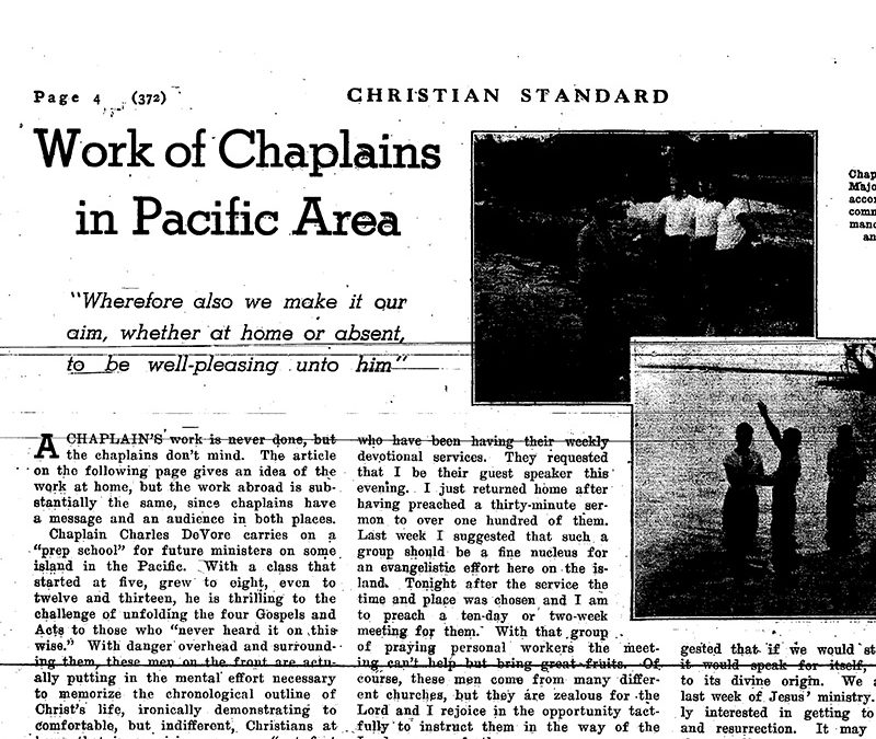 THROWBACK THURSDAY: ‘Work of Chaplains in Pacific Area’ During World War II (1944)