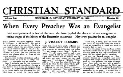 THROWBACK THURSDAY: ‘When Every Preacher Was an Evangelist’ (1920)