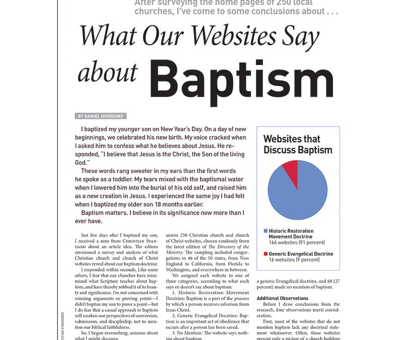 THROWBACK THURSDAY: ‘What Our Websites Say About Baptism’ (2012)