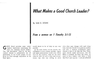 THROWBACK THURSDAY: ‘What Makes a Good Church Leader?’ (1968)