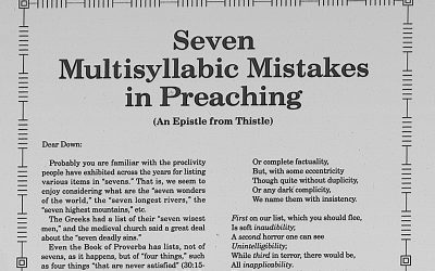 THROWBACK THURSDAY: Thistle’s ‘Seven Multisyllabic Mistakes in Preaching’ (1990)