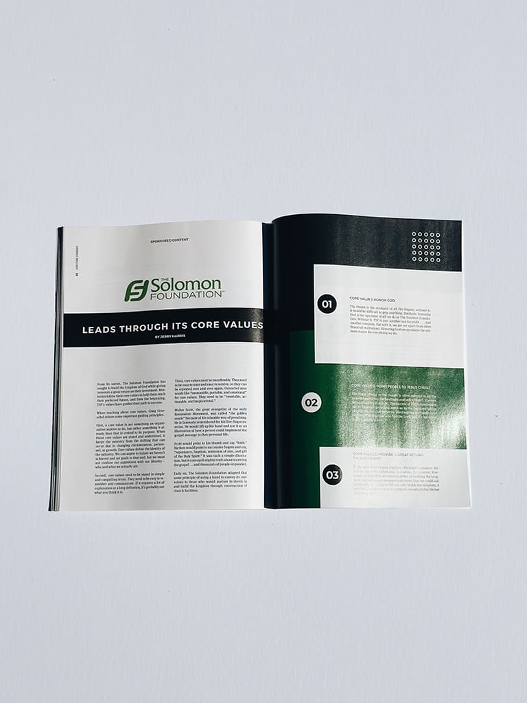 The Solomon Foundation Leads Through Its Core Values